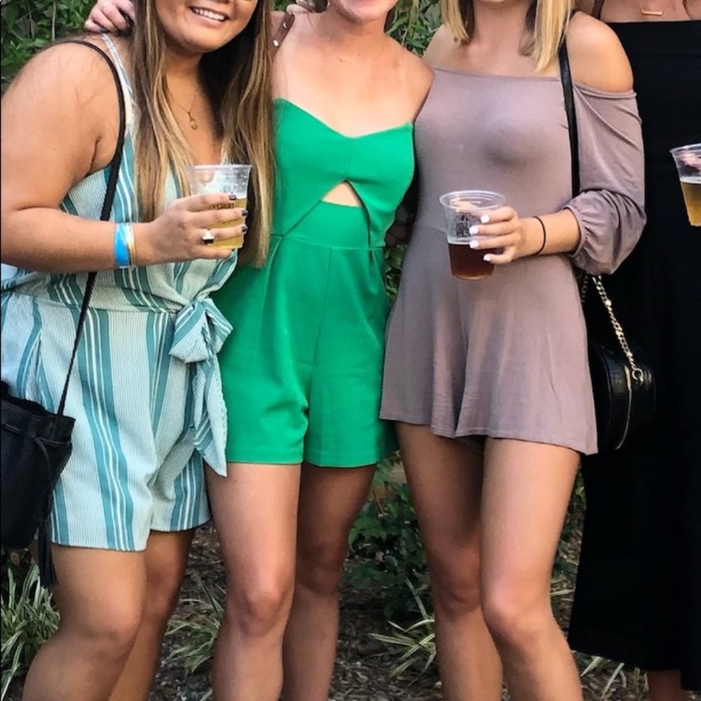Green Keyhole Romper